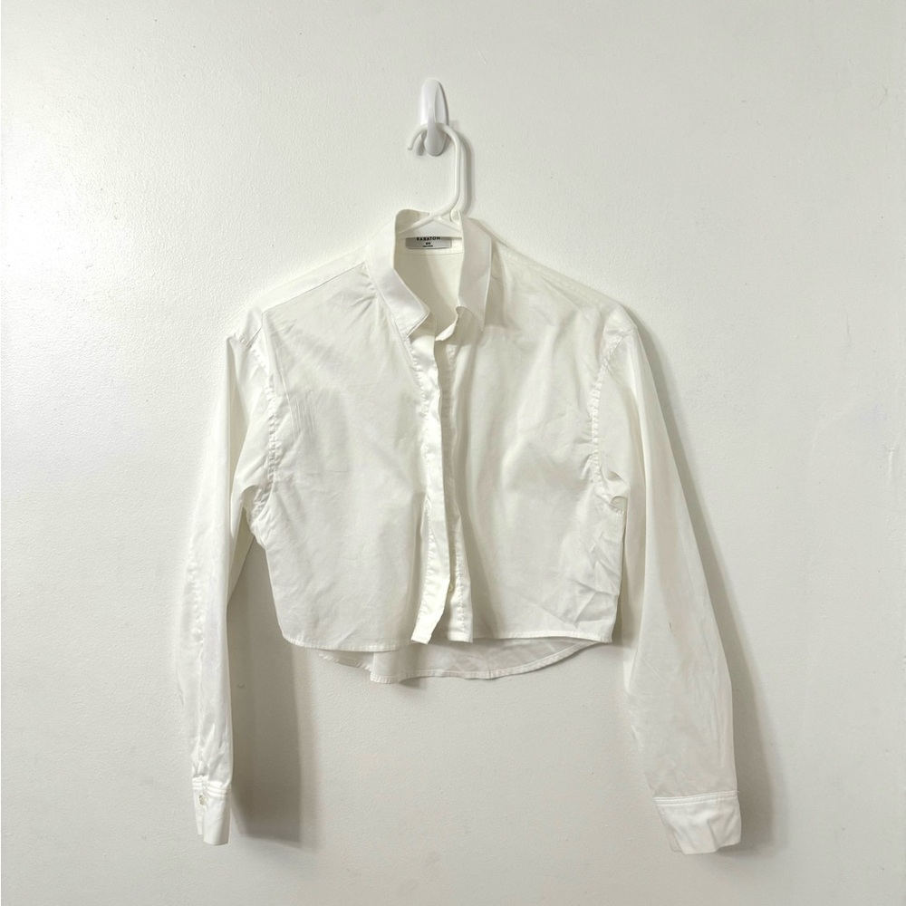 Aritzia Babaton Cropped Button Up